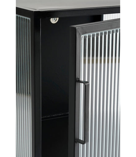 Clifton -Aufbewahrungsschrank mit Türen - L38 x B35 x H50 cm - Metall - Schwarz - Pimis living by Konceptpunkt