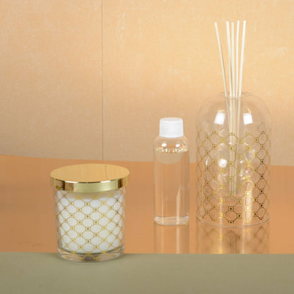Goldene Moschuskerze mit Cover 7,8x8,2 cm - Pimis Living