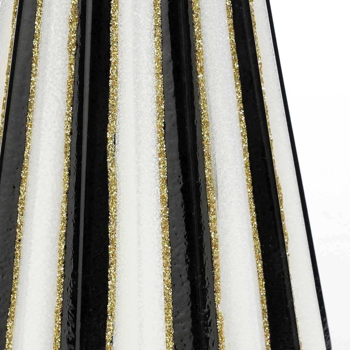 Dekoration Weihnachtsbaum - H40 x Ø9 cm - Glas - weiß, schwarz