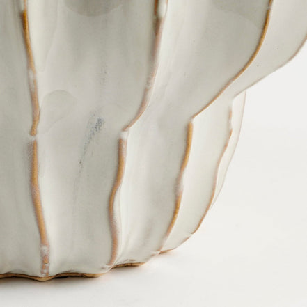 Jarrón Altea – Alto 28 x Ø 25 cm – Cerámica – Blanco roto