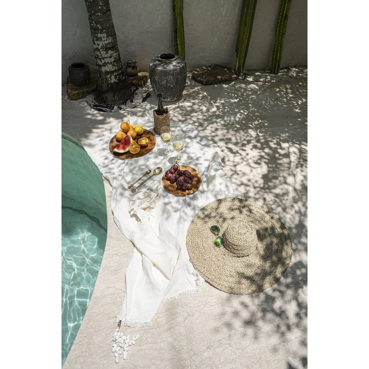 Die Leinentischdecke – Weiß – 180 x 300 - Pimis Living