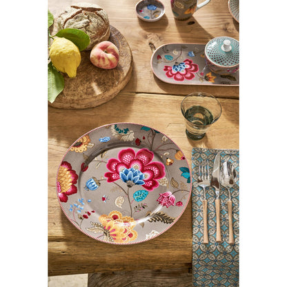 Cake Tray Blooming Tales Fantasy Khaki 33.3x15.5cm - Pimis Living