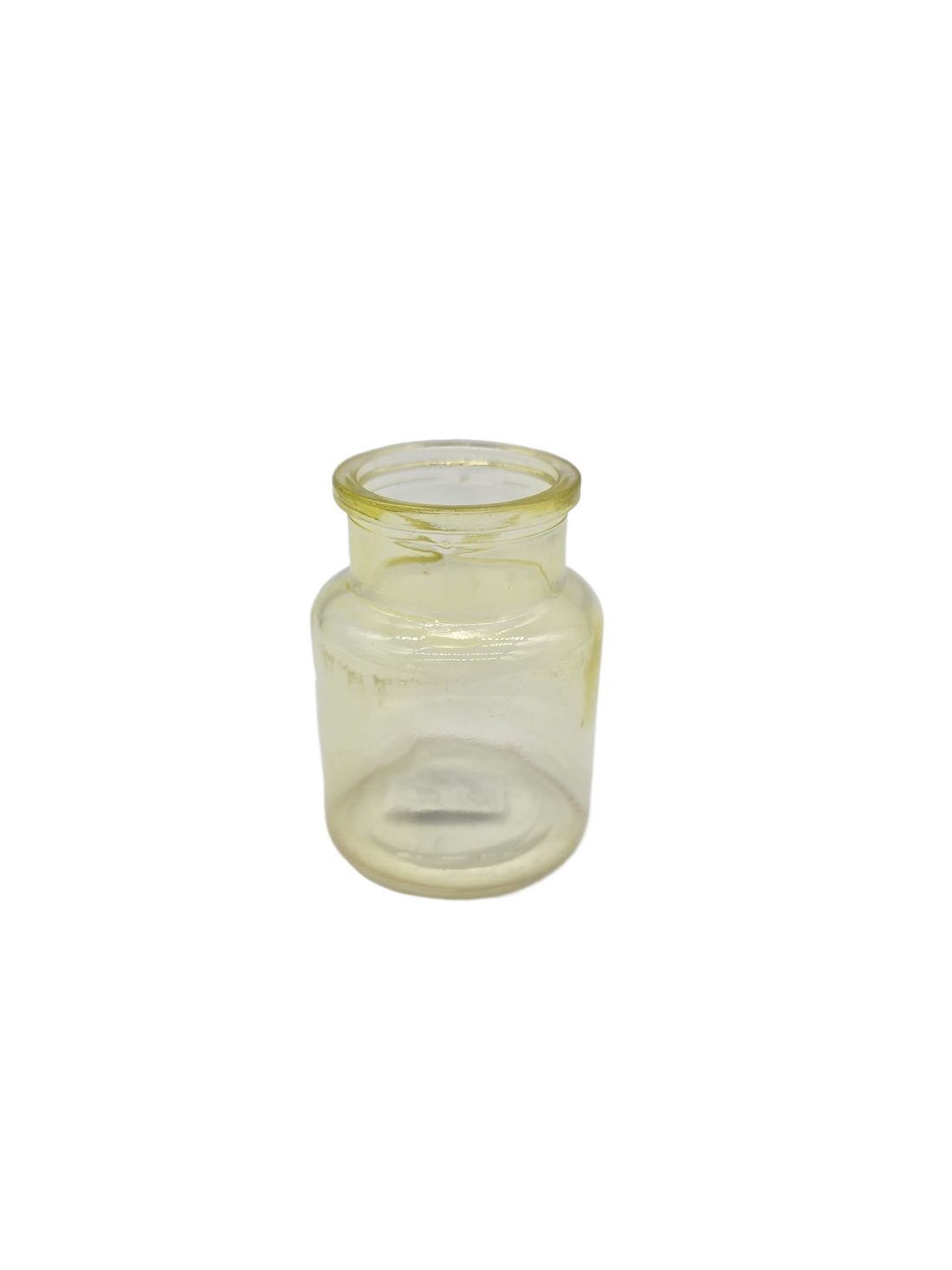 Flasche / Vase aus Glas gelb