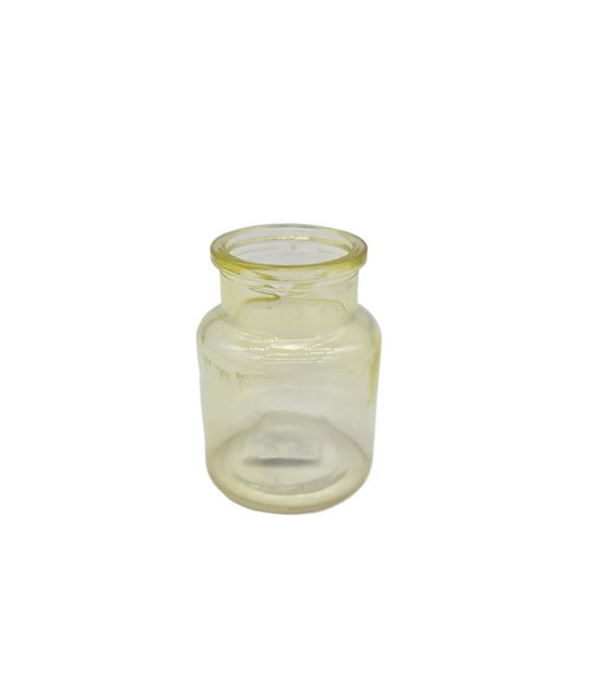 Flasche / Vase aus Glas gelb