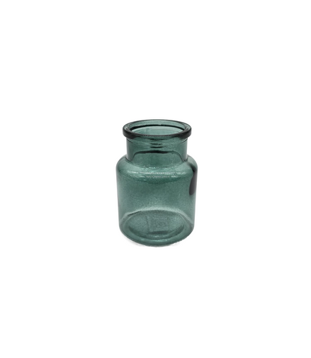 Flasche / Vase aus Glas grün