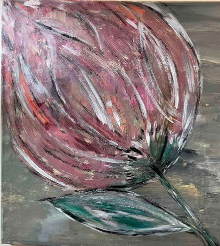 Gemälde Acryl „Pfingstrose