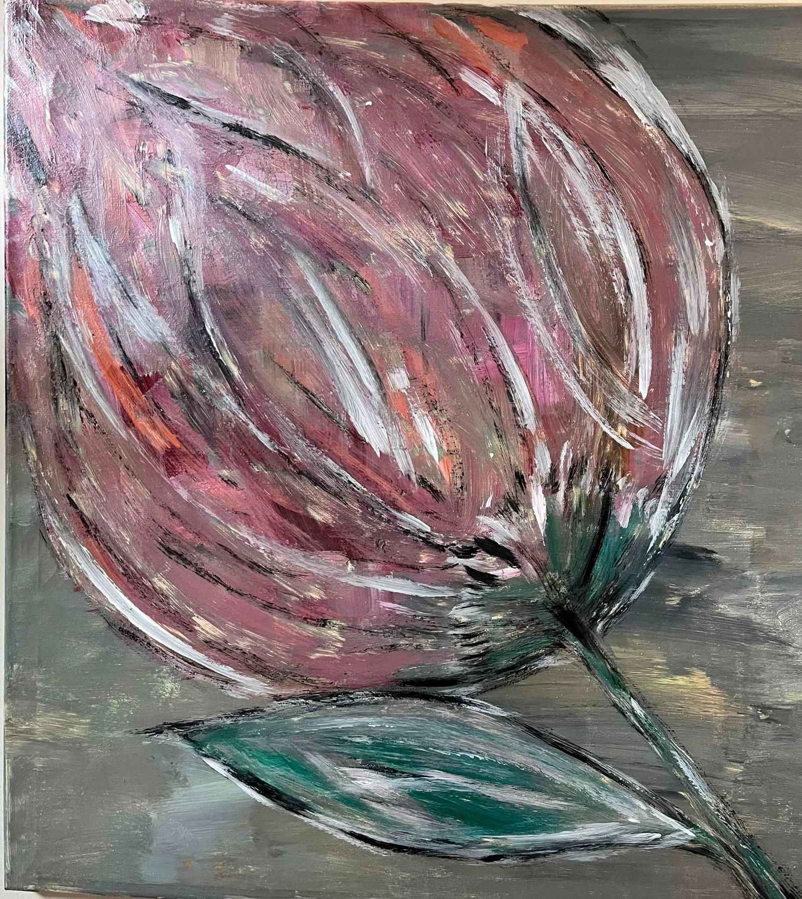 Gemälde Acryl „Pfingstrose