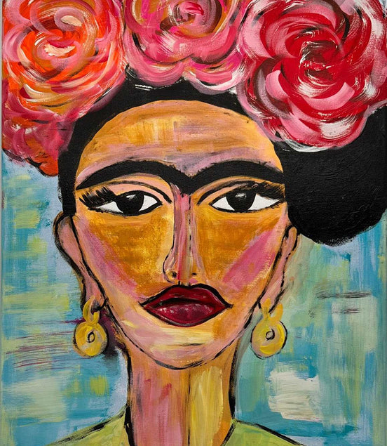 Gemälde „Frida Kahlo“ Acrylfarbe - Konceptpunkt Home, Deko und mehr …