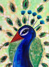 Gemälde „Pfau“ Acrylfarbe
