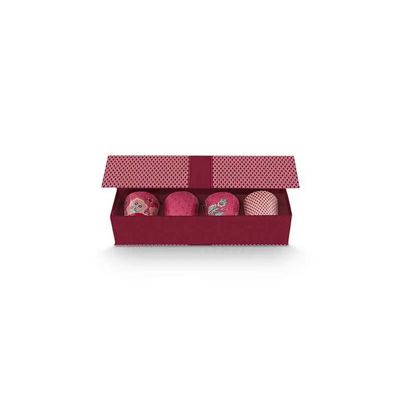 Giftset Mugs without Ear Oriental Flower Festival Dark Pink 230ml