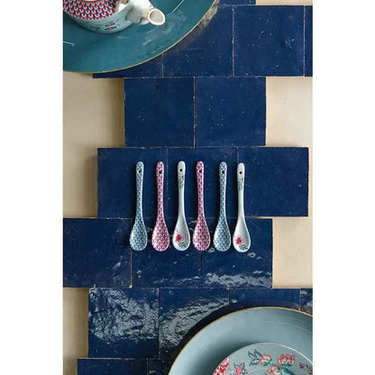 Giftset Teaspoons Oriental Flower Festival Blue 13cm