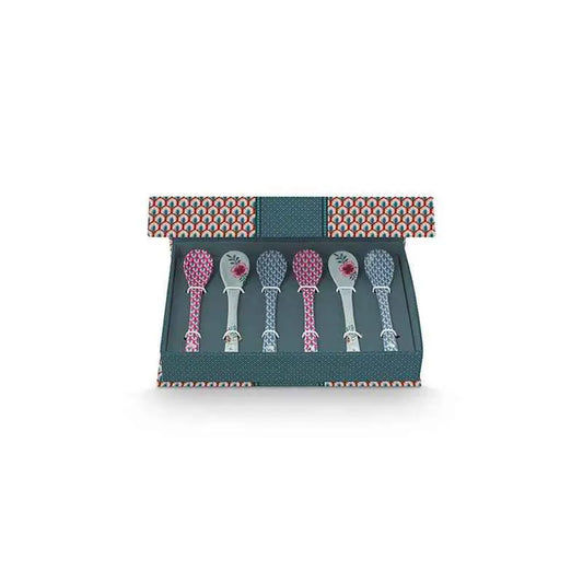 Giftset Teaspoons Oriental Flower Festival Blue 13cm