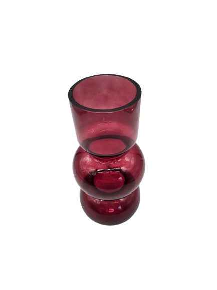Glasvase Bubble Burgundfarben KSD