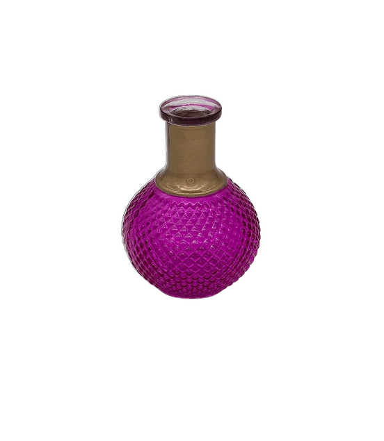 Glasvase mit goldenem Hals Pinkfarben - Konceptpunkt Home, Deko und mehr …