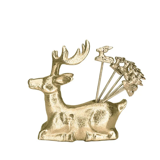 Goldene Hirsch- oder Rentier-Vorspeisespieße – 6er-Set