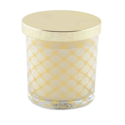 Goldene Moschuskerze mit Cover 7,8x8,2 cm