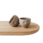 Handgemachte Keramik Espresso Tasse Ruhepunkt: Sand-grau Copuro Tasse