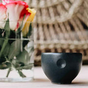 Handgemachte Keramik Espresso Tasse Ruhepunkt: Sand-grau Copuro Tasse