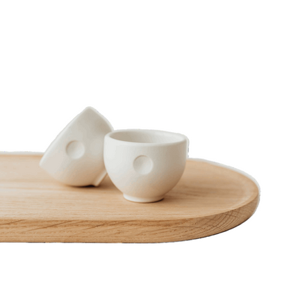 Handgemachte Keramik Espresso Tasse Ruhepunkt: Sand-grau - Pimis Living