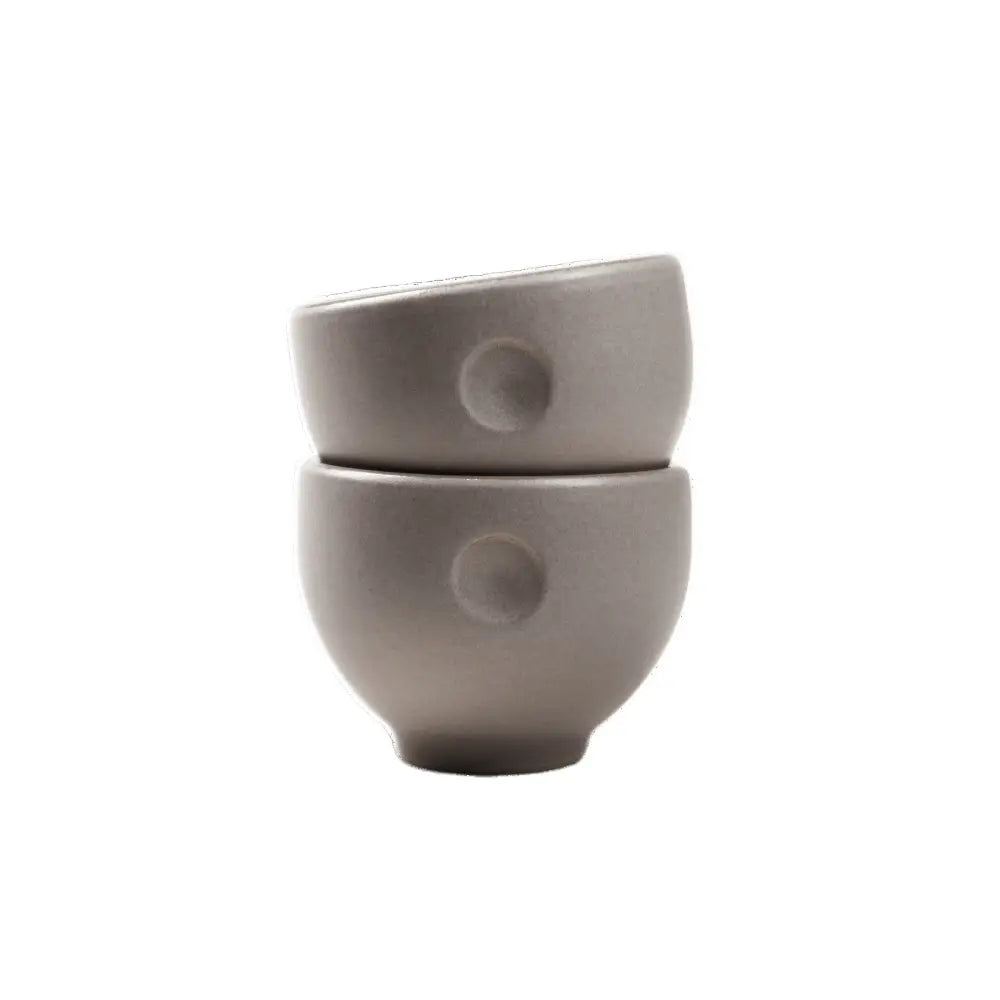 Handgemachte Keramik Espresso Tasse Ruhepunkt: Sand-grau - Pimis Living