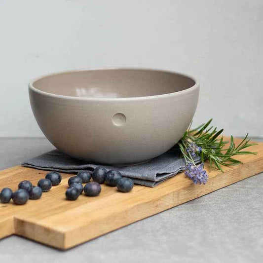Handgemachte Keramik Frühstücksschale Ruhepunkt: Sand-grau - Pimis Living