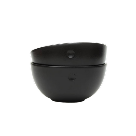 Handgemachte Keramik Frühstücksschale Ruhepunkt: Schwarz