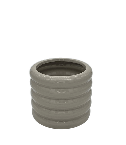 Keramik Blumentopf glasiert Farbe stone