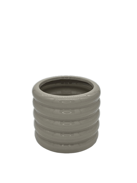 Keramik Blumentopf glasiert Farbe stone