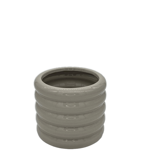 Keramik Blumentopf glasiert Farbe stone