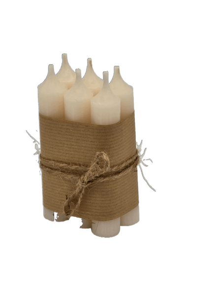 Kerzenbündel mit 6 Kerzen in Sandfarben