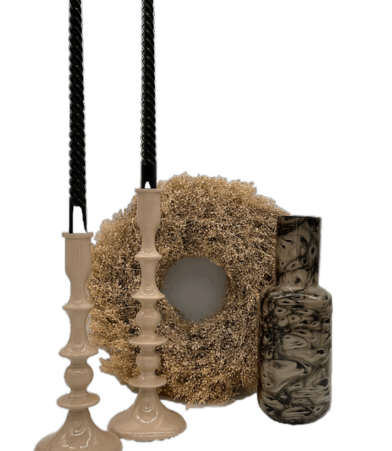 Kerzenhalter aus Keramik Creme