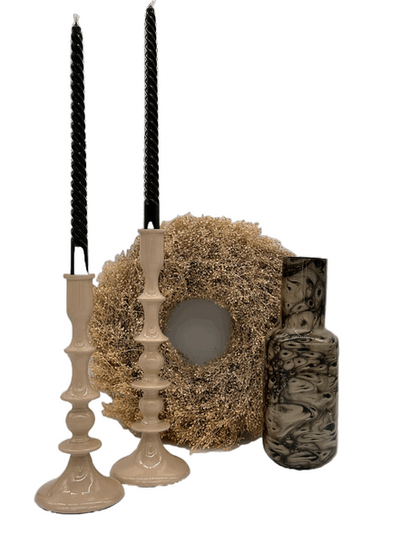 Kerzenhalter aus Keramik Creme