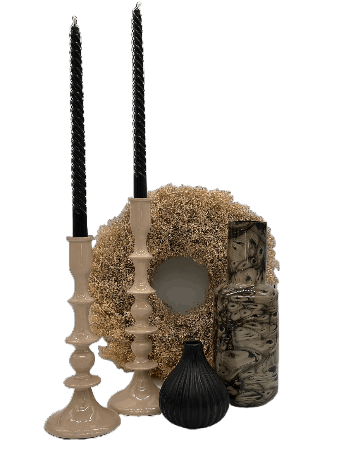 Kerzenhalter aus Keramik Creme