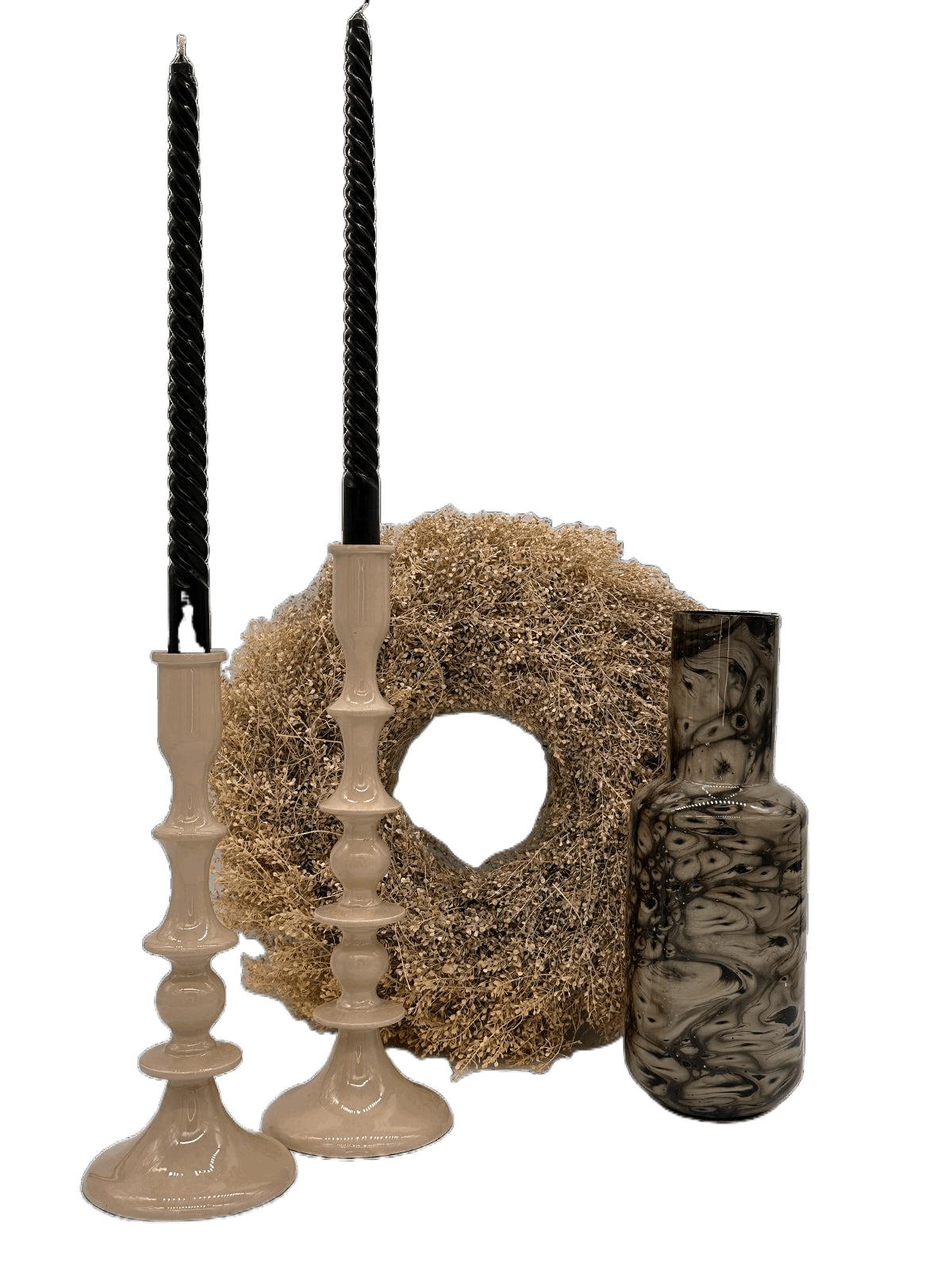 Kerzenhalter aus Keramik Creme - Kerzenständer