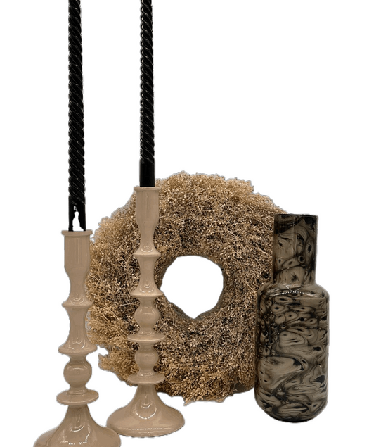 Kerzenhalter aus Keramik Creme - Kerzenständer