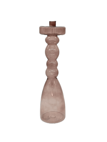 Kerzenhalter Pawn aus Glas in Rosa
