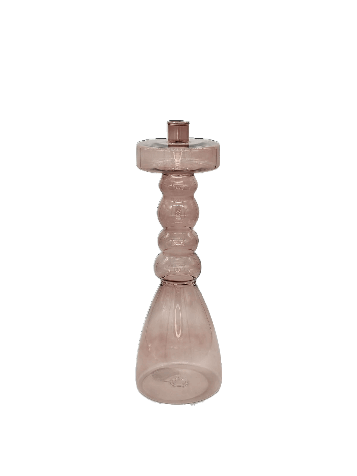 Kerzenhalter Pawn aus Glas in Rosa
