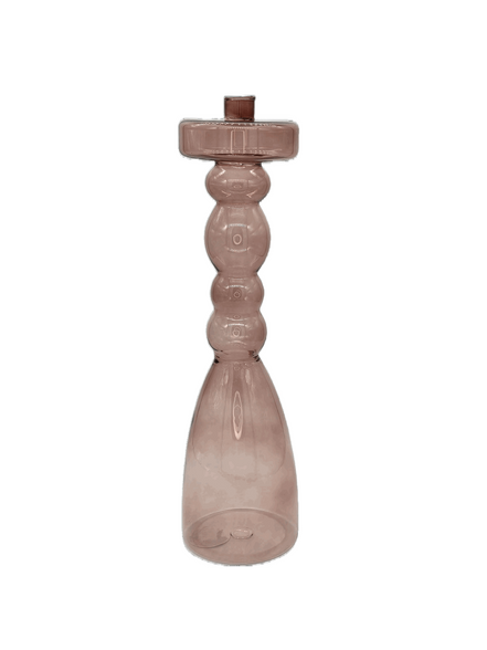 Kerzenhalter Pawn aus Glas in Rosa