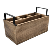 Kiste aus Holz mit Unterteilung und Metallgriffen pimis living by Konceptpunkt Küchenorganizer
