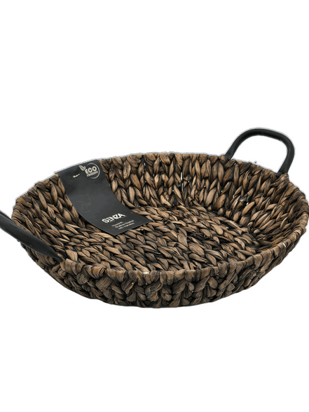 Korb aus Hyacinthen mit Metallgriffen