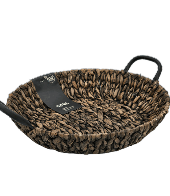Korb aus Hyacinthen mit Metallgriffen