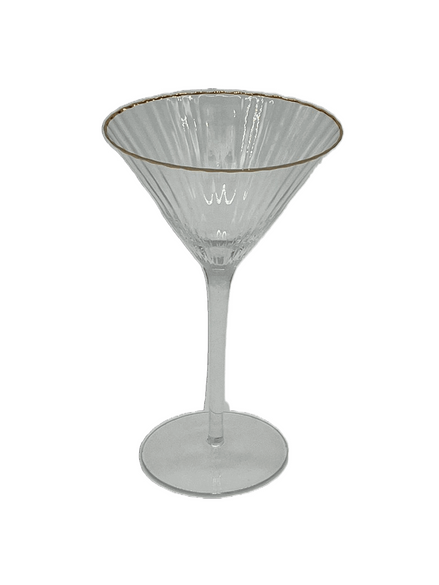 Martinigläser mit Goldrand 2 Stück