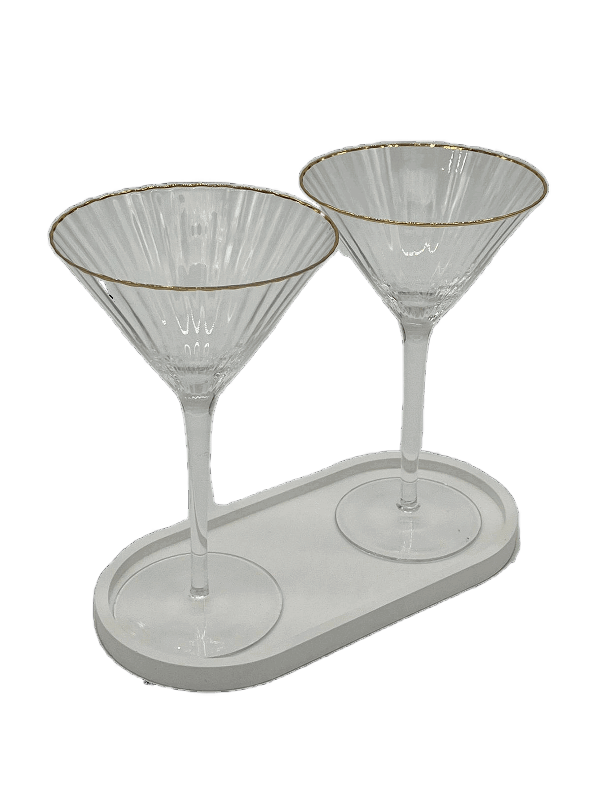 Martinigläser mit Goldrand 2 Stück