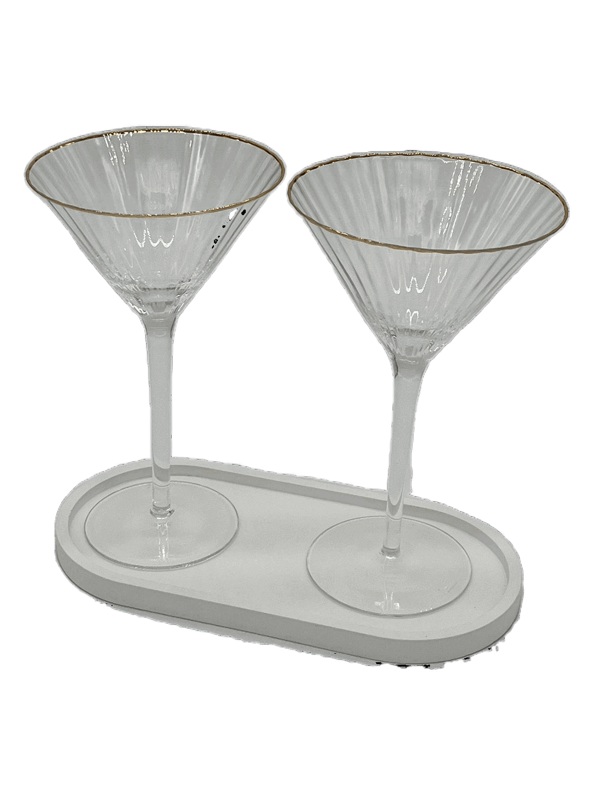 Martinigläser mit Goldrand 2 Stück