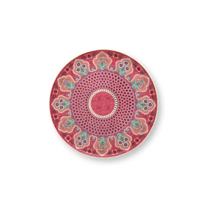 Mini Cake Tray Flower Festival Scallop Deco Dark Pink 21cm