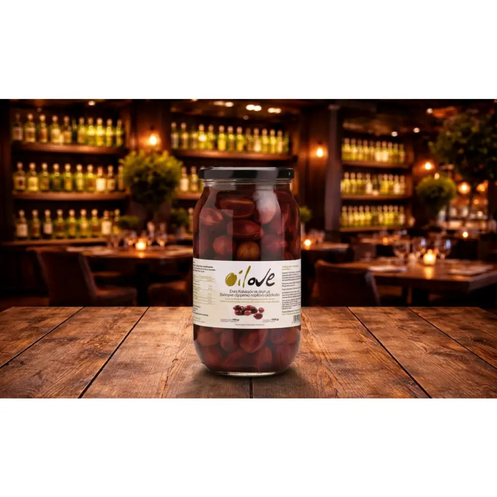 OILOVE® Tafeloliven in Salzlake und Bio-Olivenöl, Glas