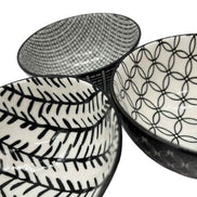 DIP Schälchen 3 er Set, Steingut Schwarz/Weiß pimis living by Konceptpunkt