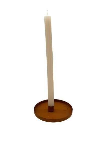 Rusty metal candle holder