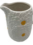 Kanne weiß, Keramik mit Blumenmotiv Daan Kromhout