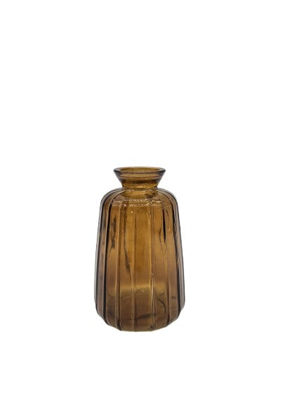 Amber mini vase made of glass